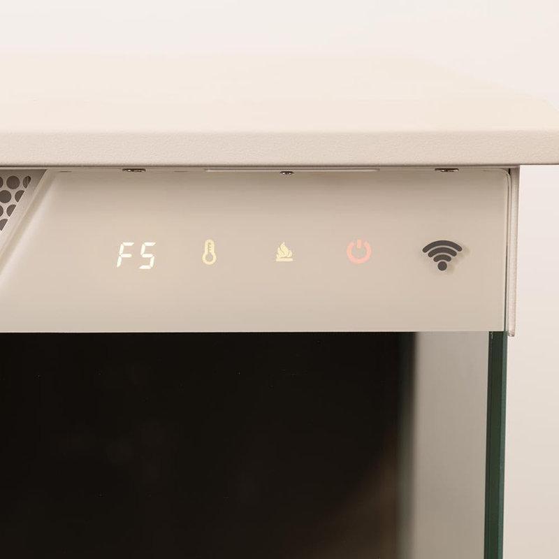 Beyaz Metal Akıllı 3 Taraflı Portatif Elektrikli Şömine - 61 cm - 184033