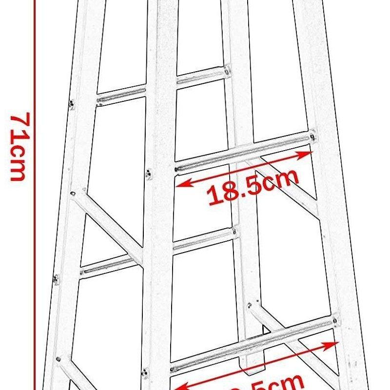 Beyaz Metal ve Açık Meşe MDF 2 Tabureli Dikdörtgen Bar Masası Seti - 120x40 cm - 232427