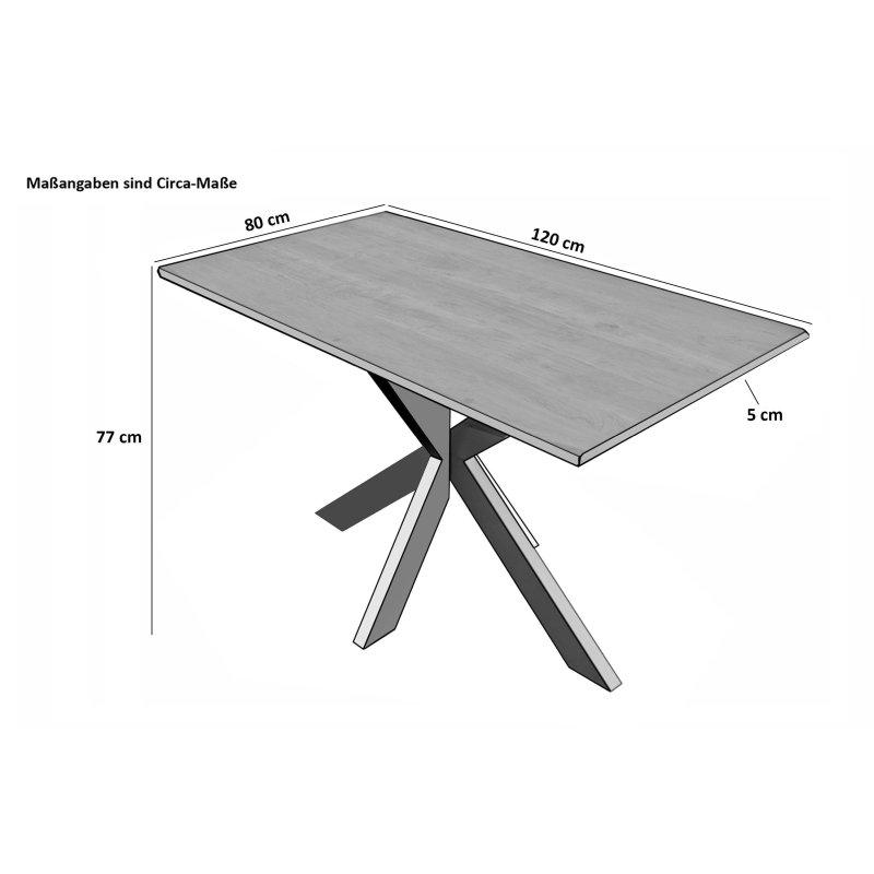 Beyaz Örümcek Ayaklı Masif Mango Ağacı Doğal Kenarlı Bohem Yemek Masası - 120x80 cm - 236206