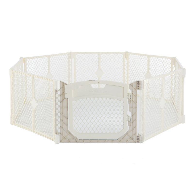 Beyaz Plastik 8 Panelli Kapılı Katlanır Bebek Çocuk Oyun Alanı - 66 cm Yükseklik - 181305