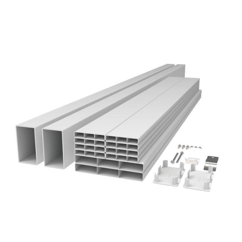 Beyaz Plastik Bağımsız Duran Dekoratif Balkon Çiti - 153x92 cm - 174502