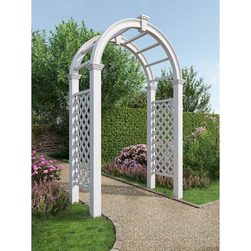 Beyaz PVC Kafes Detaylı Bahçe Kemeri - 153 cm - 179830
