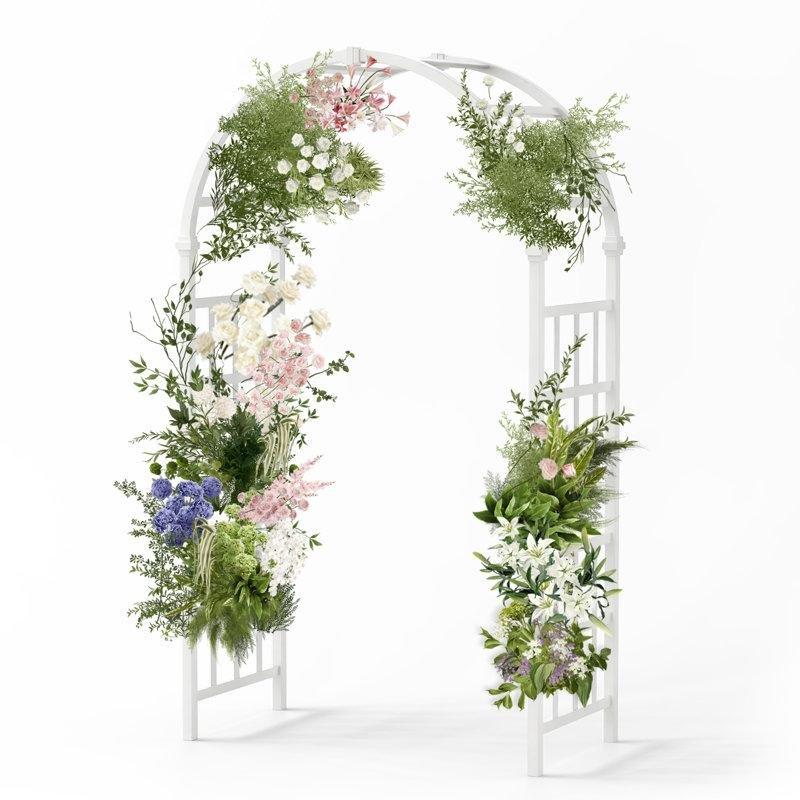 Beyaz PVC Kemerli Ekstra Yüksek Bahçe Kemeri - 239x152x60 cm - 178802