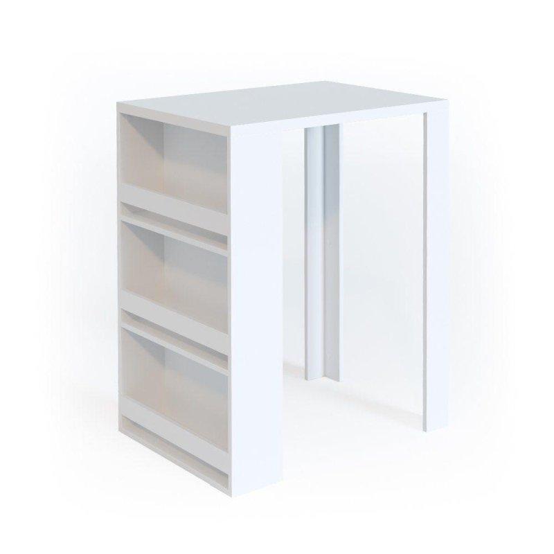 Beyaz Raflı Suntalam Bar Masası - 57x80x106 cm - 232456