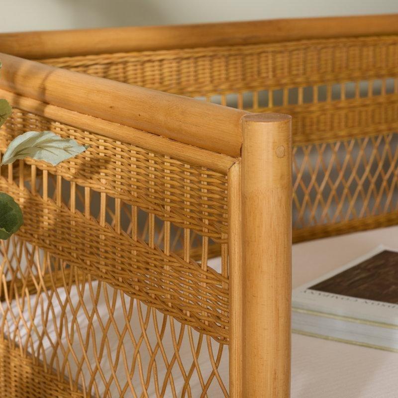 Beyaz Rattan Keten Kumaşlı İkili Koltuk - 173x70x75 cm - 205835