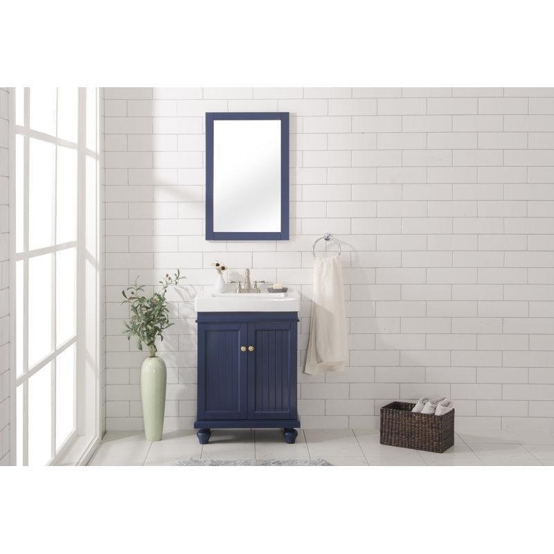 Beyaz Seramik Tezgahlı Gold Kulplu Masif Ahşap Ayaklı Banyo Lavabo Dolabı - 61 cm - 200508