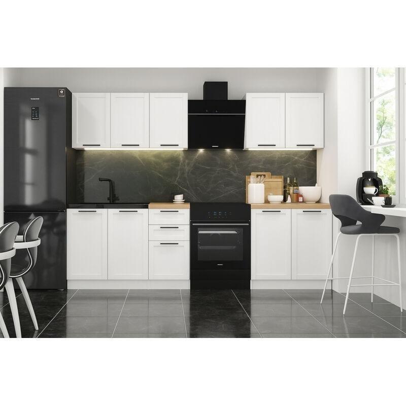 Beyaz Sunta Çerçeveli Kapaklı 6 Parça Komple Mutfak - 200 cm - 186172