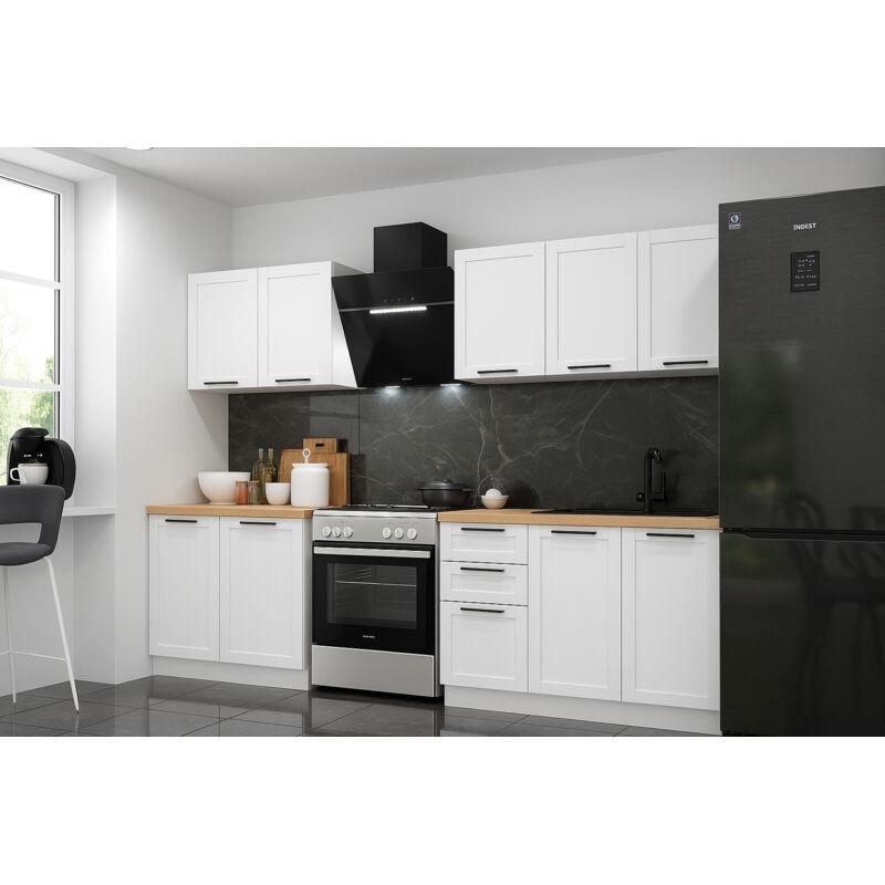 Beyaz Sunta Çerçeveli Kapaklı 6 Parça Komple Mutfak - 200 cm - 186172