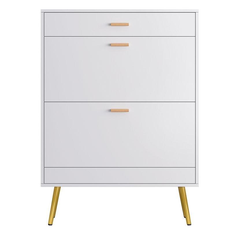 Beyaz Suntalam Çekmeceli Yüksek Ayaklı Ayakkabılık - 80x25x110 cm - 227538
