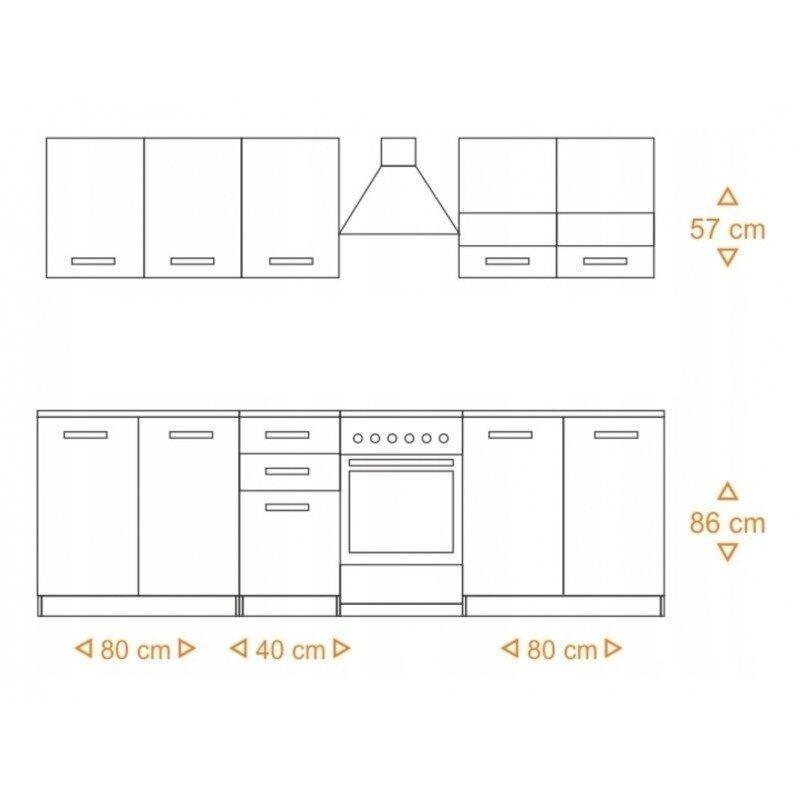 Beyaz Suntalam Modüler 6 Parça Tezgahlı Mutfak Modeli - 200 cm - 186250