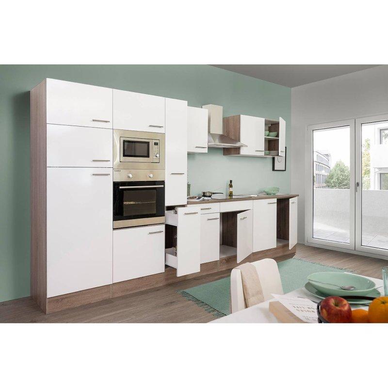 Beyaz ve York Dekor Sunta Ankastre Cihazlı 8 Parça Mutfak - 360 cm - 185150