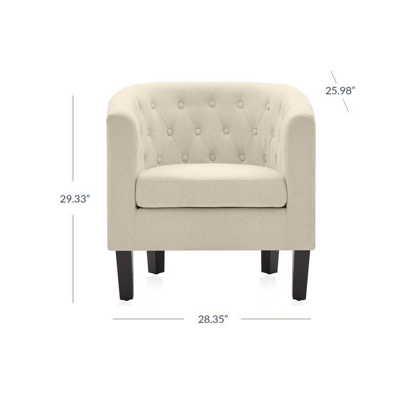 Bordo Keten Kapitoneli Fıçı Tasarım Tekli Koltuk - 72 cm - 203204