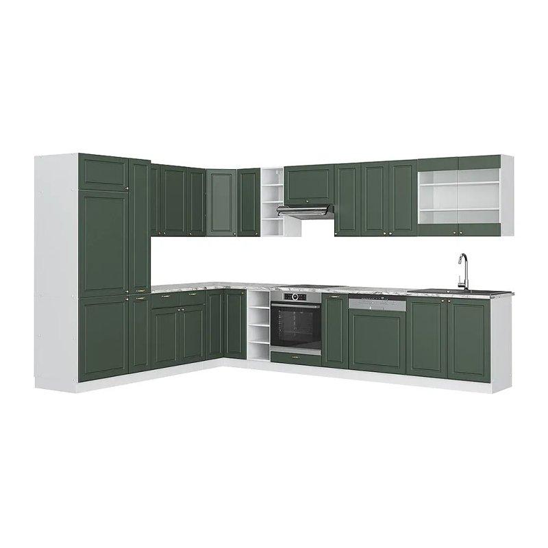 Bordo ve Beyaz Parlak Köşe Mutfak Modeli - 347x46x82 cm - 186406