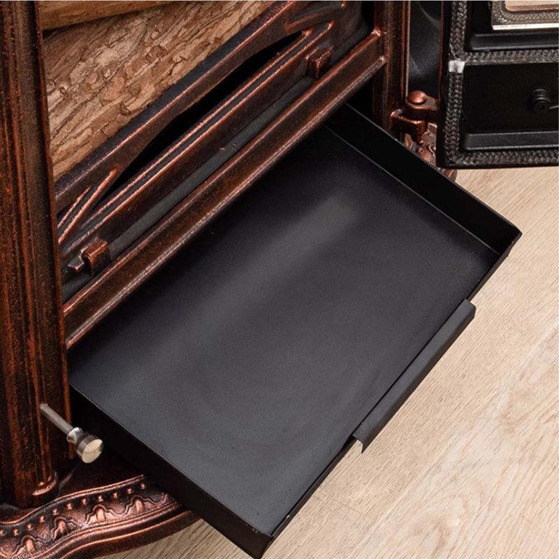 Bronz Döküm Metal Hava Perdeli Odunlu Şömine Soba - 71x54x31 cm - 189427