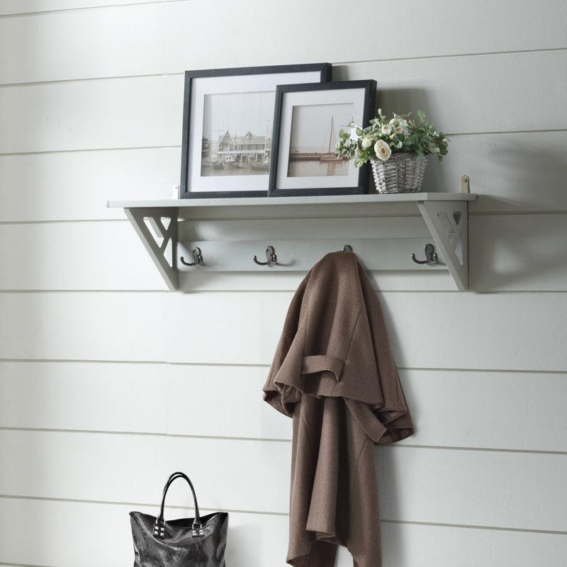 Çam Ahşap 4 Askılı Raflı Duvar Rafı - 92 cm - 179108