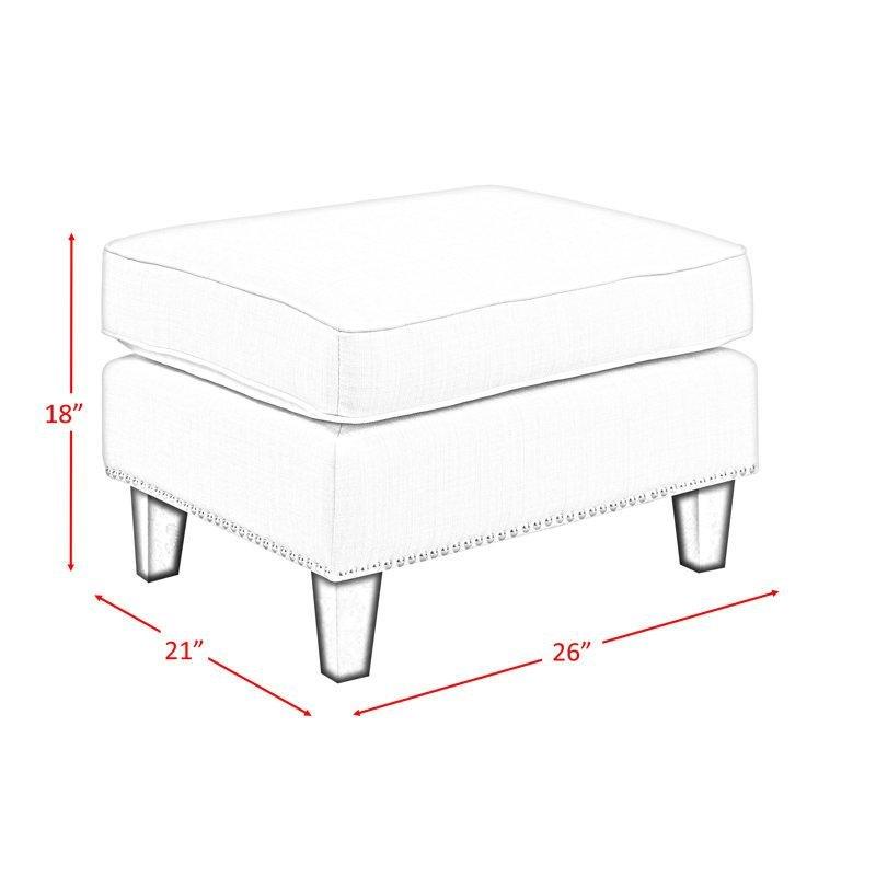 Cam Göbeği Ahşap Ayaklı Zımba Detaylı Tekli Koltuk - 74 cm - 205047