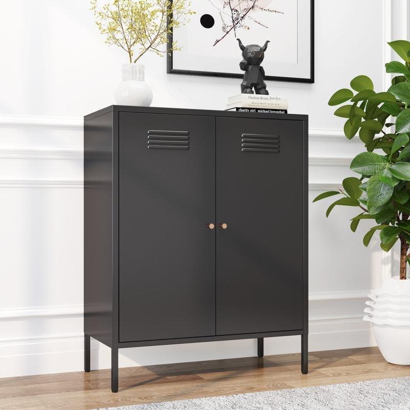 Çelik 2 Kapaklı Ayarlanabilir Raflı Locker Tasarım Ayakkabılık - 81x41x102 cm - 228616