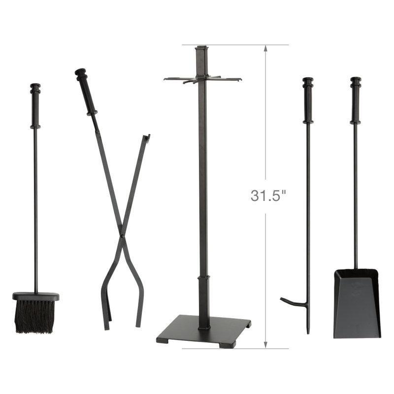 Çelik Kare Stantlı Şömine Maşa Takımı - 81 cm - 188401