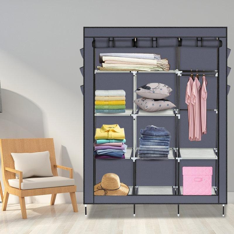 Çelik Profilli Fermuarlı Portatif Bez Dolap - 127x46x176 cm - 182850