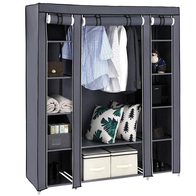 Çelik Stor Perdeli 12 Raflı Portatif Bez Dolap - 150 cm - 182720