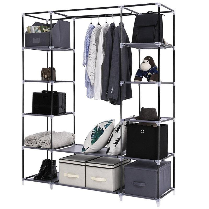 Çelik Stor Perdeli 12 Raflı Portatif Bez Dolap - 150 cm - 182720