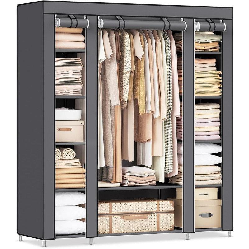 Çelik Stor Perdeli 12 Raflı Portatif Bez Dolap - 150 cm - 182720