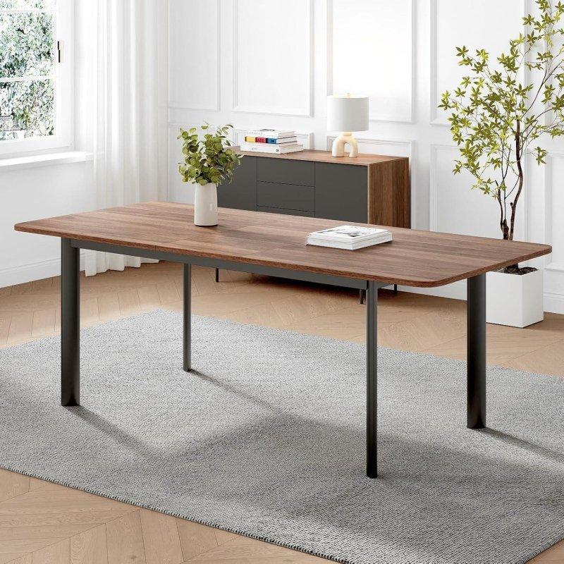 Ceviz Ahşap Açılabilir Bohem Yemek Masası - 160-200 cm - 237045