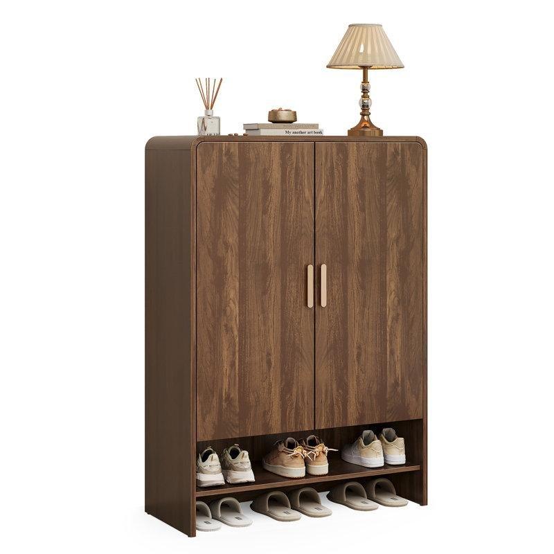 Ceviz Ahşap Ayarlanabilir Raflı 24 Çift Kapasiteli Ayakkabılık - 81x36x116 cm - 229998