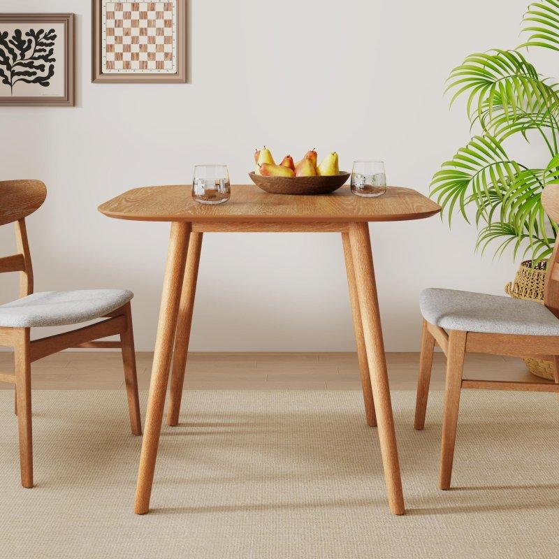 Ceviz Ahşap Kare Konik Ayaklı Bohem Yemek Masası - 91x91 cm - 238187 Ceviz Ahşap Kare Konik Ayaklı Bohem Yemek Masası - 91x91 cm - 238187