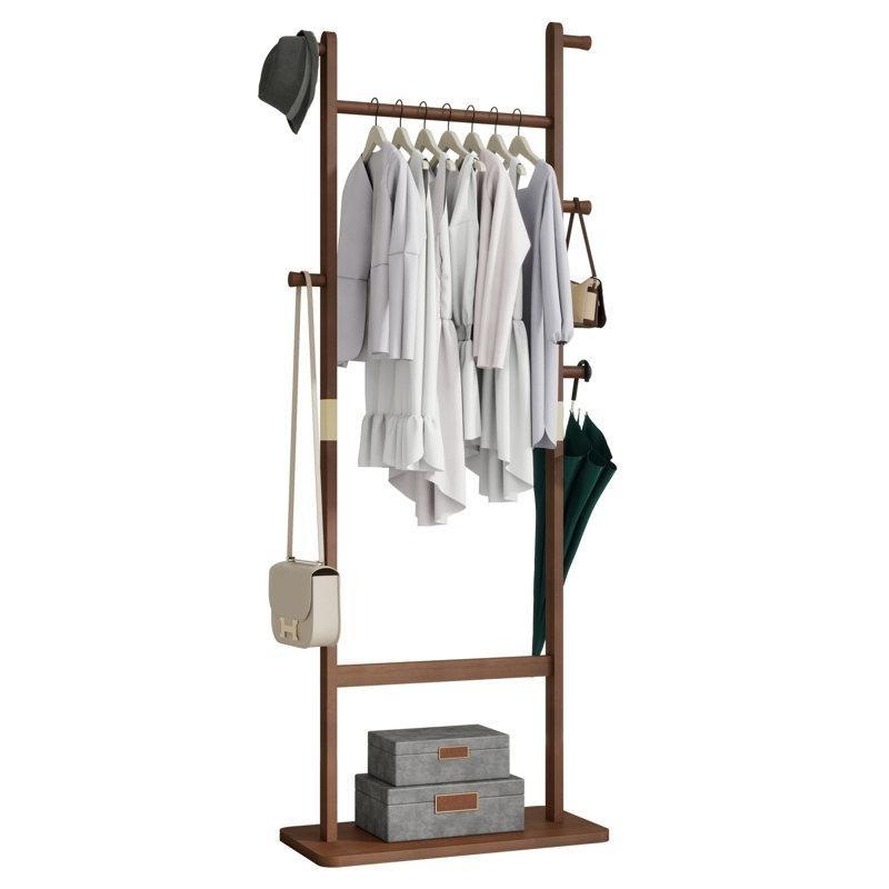 Ceviz Masif Ahşap Ayaklı Askılık - 163 cm - 165535
