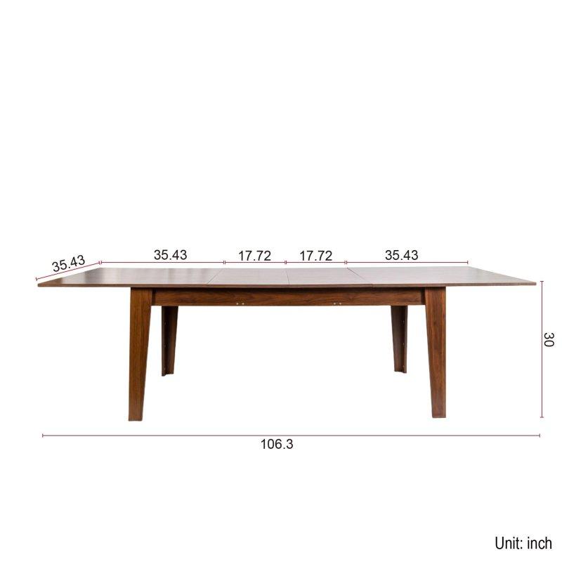 Ceviz MDF Açılabilir Bohem Yemek Masası - 271x90 cm - 237649