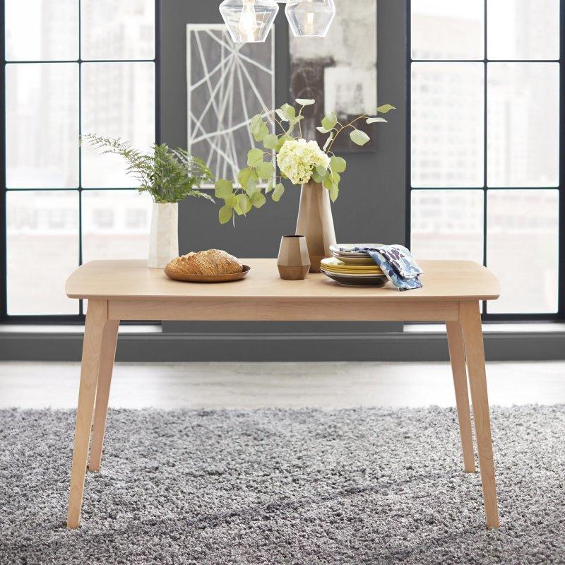 Ceviz MDF ve Masif Kayın 6 Kişilik Bohem Yemek Masası - 141x81 cm - 238024