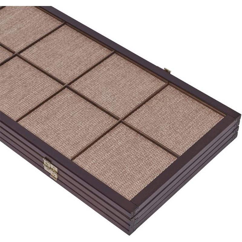 Ceviz Rattan Dokulu Masif Çam Ahşap Katlanır Paravan - 181x178 cm - 184552