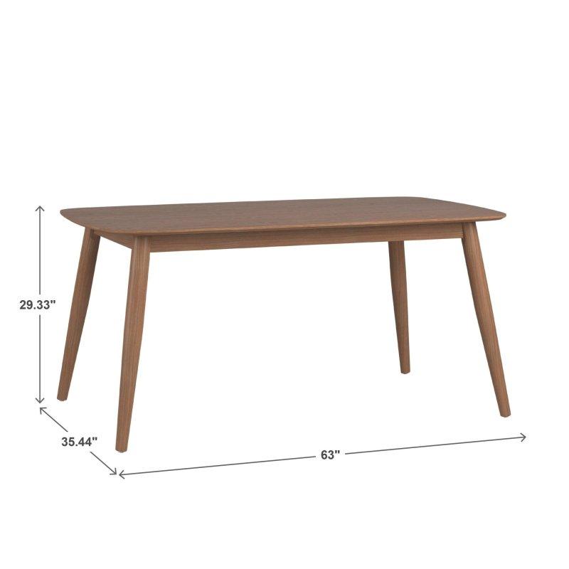 Ceviz Rengi Ahşap Konik Açılı Ayaklı Bohem Yemek Masası - 160 cm - 237919