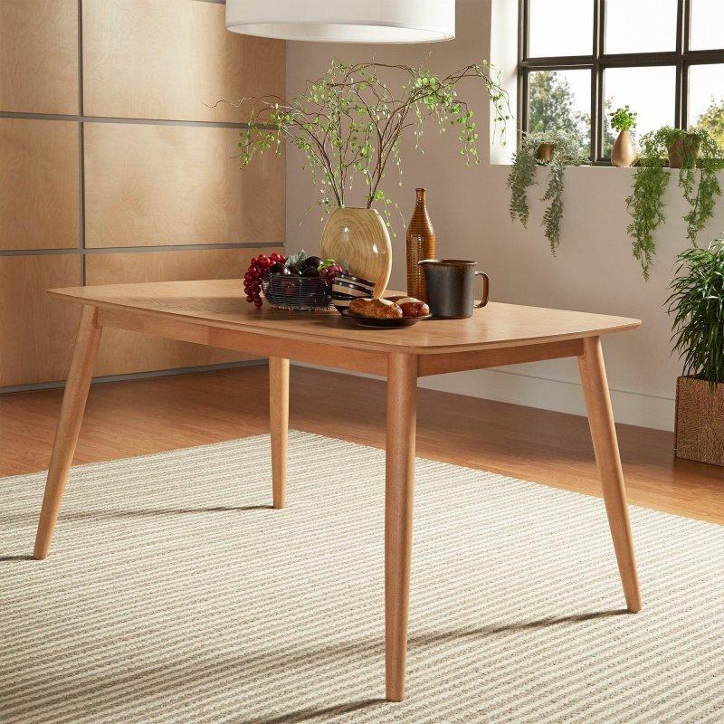 Ceviz Rengi Ahşap Konik Açılı Ayaklı Bohem Yemek Masası - 160 cm - 237919 Ceviz Rengi Ahşap Konik Açılı Ayaklı Bohem Yemek Masası - 160 cm - 237919