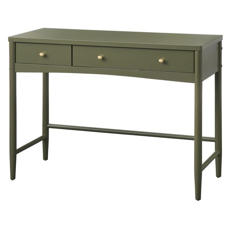 Ceviz Rengi Masif Çam Ayaklı İki Çekmeceli Vintage Çalışma Masası - 107x49 cm - 234781