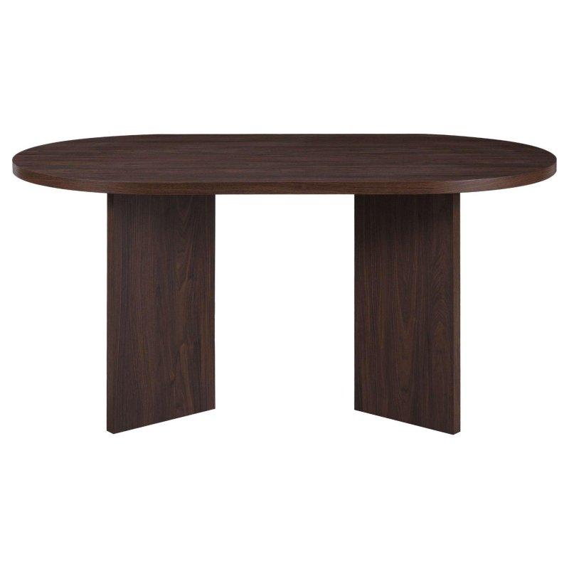 Ceviz Rengi MDF Oval Bohem Yemek Masası - 160x90 cm - 236030