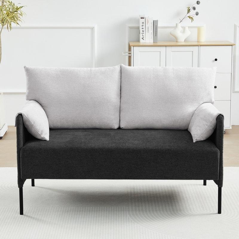 Çift Renkli Ahşap İskeletli Suya Dayanıklı İkili Koltuk - 132 cm - 206692