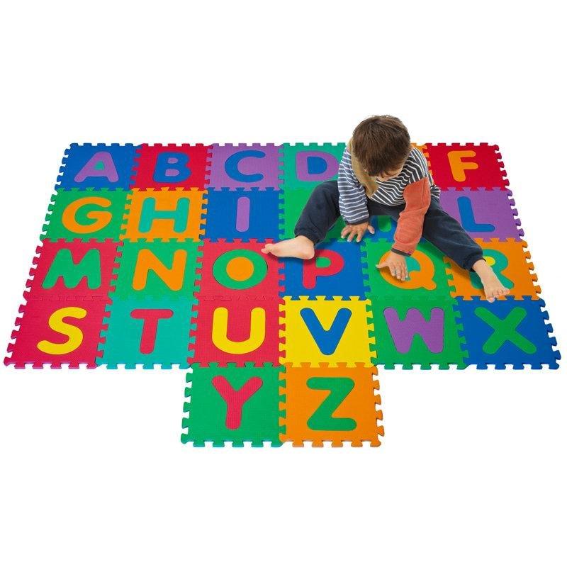 Çok Renkli Köpük Dokulu Yapboz Alfabe Geçmeli Oyun Halısı - 32 cm - 182429