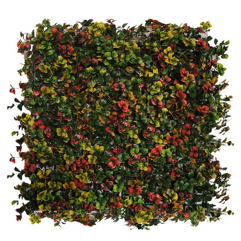 Çok Renkli PE Malzeme 4lü Set Kare Yapay Sarmaşık Çit - 50x50 cm - 170728