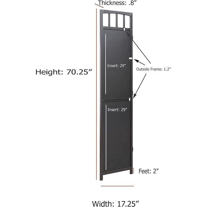 Dekoratif Kesimli Masif Ahşap Katlanır Paravan - 178x133 cm - 184482