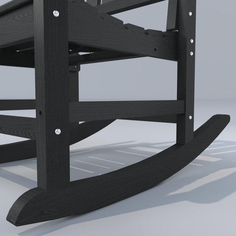 Dış Mekan Yüksek Sırtlı HDPE Adirondack Sallanan Sandalye - 219018