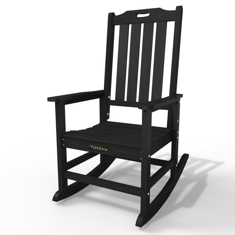 Dış Mekan Yüksek Sırtlı HDPE Adirondack Sallanan Sandalye - 219018