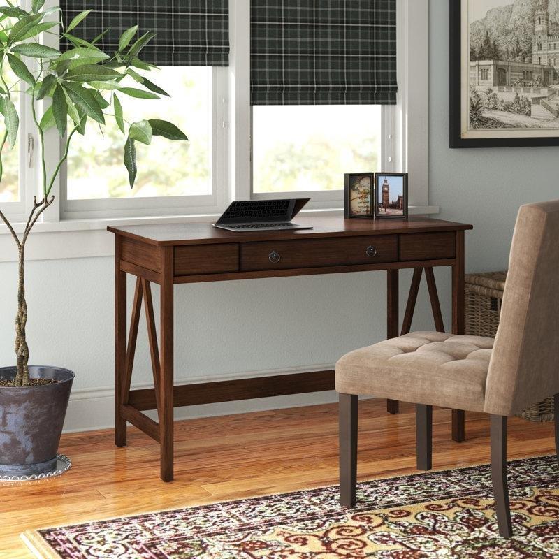 Doğal Ahşap Masif Çam Tek Çekmeceli Vintage Çalışma Masası - 117 cm - 233917