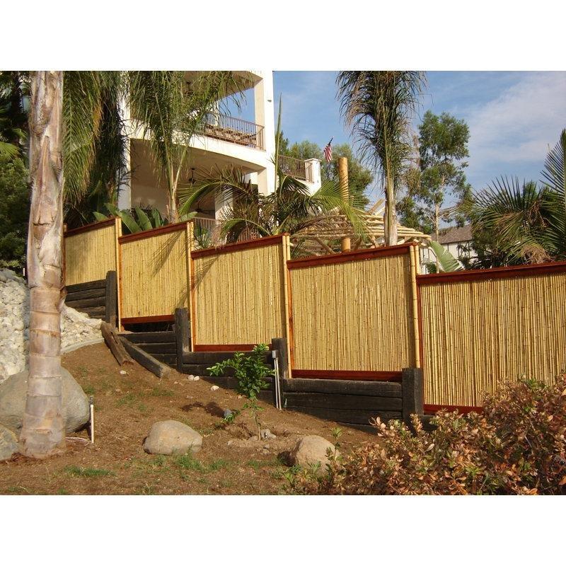 Doğal Bambu Dekoratif Panel Balkon Çiti - 244x183 cm - 174546