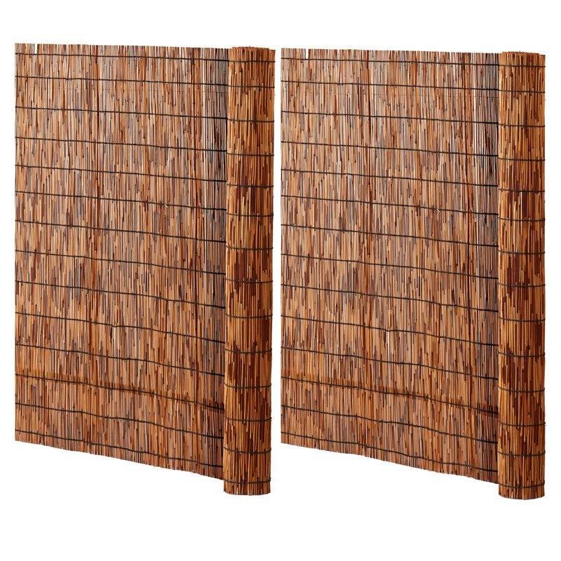 Doğal Kamış Mahremiyet Sağlayan 2li Set Balkon Çiti - 122x488 cm - 174717