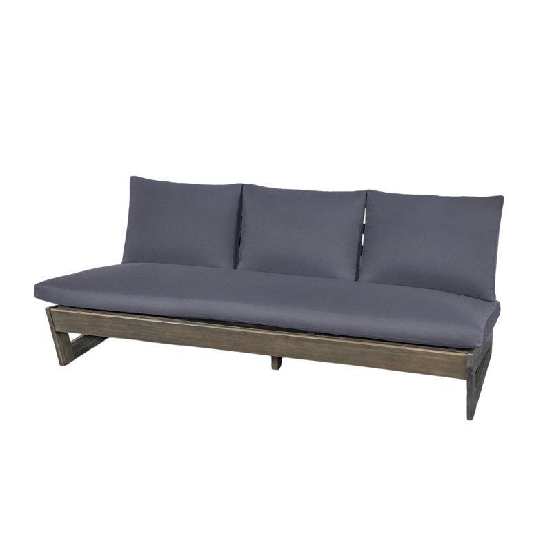 Doğal Masif Akasya Ağacı 3 Kişilik Minderli Latalı Palet Koltuk - 171x65 cm - 177470