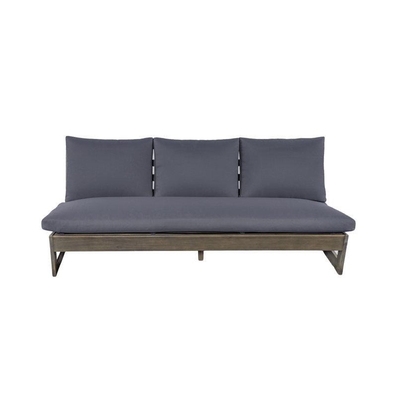 Doğal Masif Akasya Ağacı 3 Kişilik Minderli Latalı Palet Koltuk - 171x65 cm - 177470