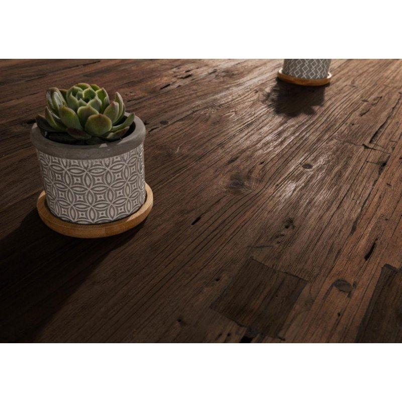 Doğal Masif Tik Ağacı İşlenmemiş Bohem Yemek Masası - 270x100x78 cm - 236111