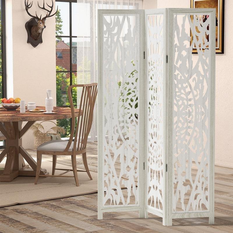 Doğal MDF Panjurlu Katlanır Paravan - 170x120 cm - 184460